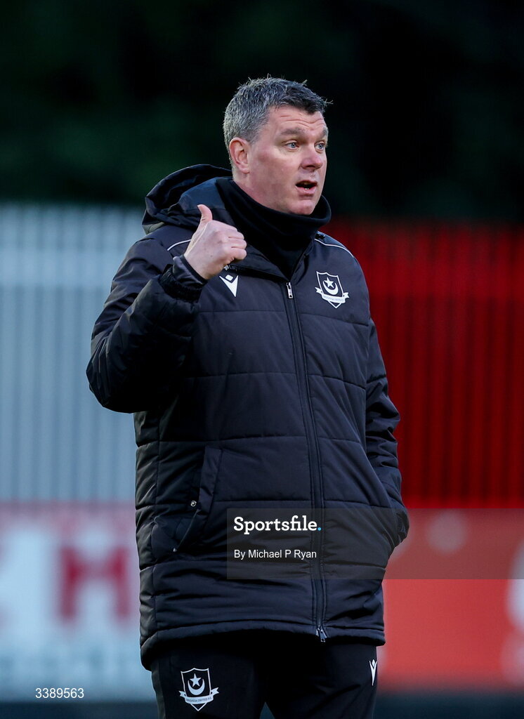 13 March 2026; Drogheda United manager Kevin Doherty before the SSE Airtricity Men's Premier Division match between St Patrick's Athletic and Drogheda United at Richmond Park in Dublin. Photo by Michael P Ryan/Sportsfile