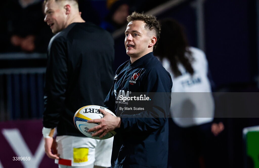 13 March 2026; Mike Lowry of Ulster before the United Rugby Championship match between Edinburgh and Ulster at Hive Stadium in Edinburgh, Scotland. Photo by Mark Scates/Sportsfile