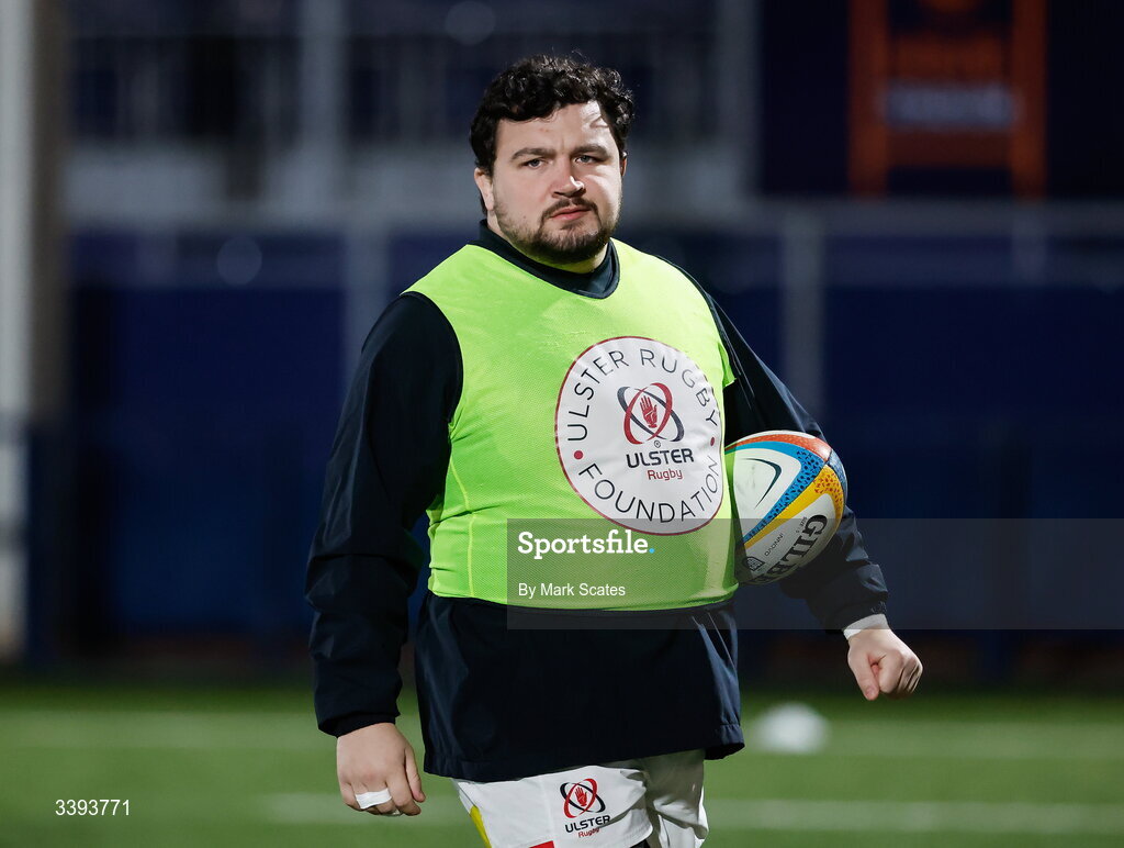 13 March 2026; Sam Crean of Ulster before the United Rugby Championship match between Edinburgh and Ulster at Hive Stadium in Edinburgh, Scotland. Photo by Mark Scates/Sportsfile