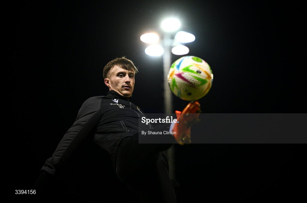 16 March 2026; Danny Grant of Shamrock Rovers warms up before the SSE Airtricity Men's Premier Division match between Drogheda United and Shamrock Rovers at Sullivan & Lambe Park in Drogheda, Louth. Photo by Shauna Clinton/Sportsfile