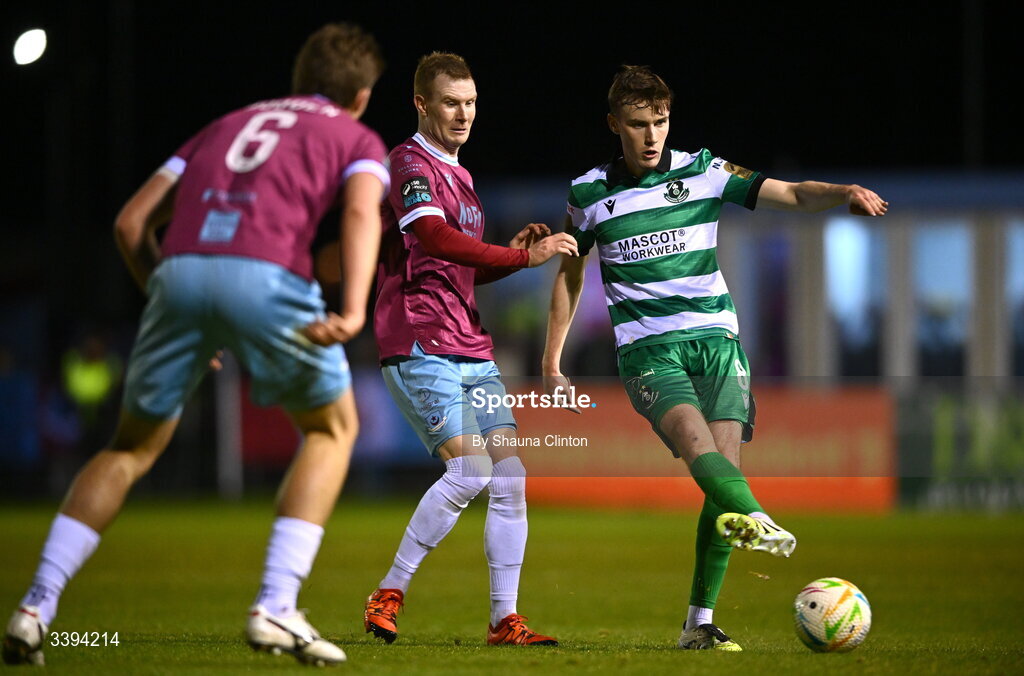 16 March 2026; Matt Healy of Shamrock Rovers during the SSE Airtricity Men's Premier Division match between Drogheda United and Shamrock Rovers at Sullivan & Lambe Park in Drogheda, Louth. Photo by Shauna Clinton/Sportsfile