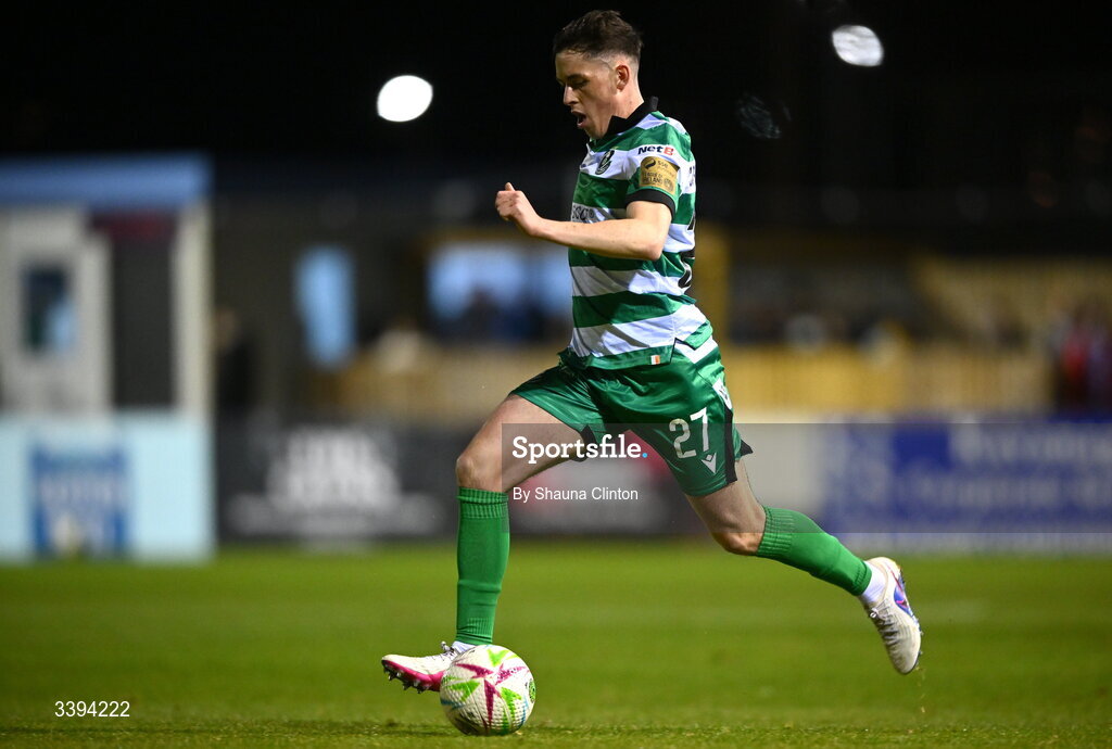 16 March 2026; Cory O'Sullivan of Shamrock Rovers during the SSE Airtricity Men's Premier Division match between Drogheda United and Shamrock Rovers at Sullivan & Lambe Park in Drogheda, Louth. Photo by Shauna Clinton/Sportsfile