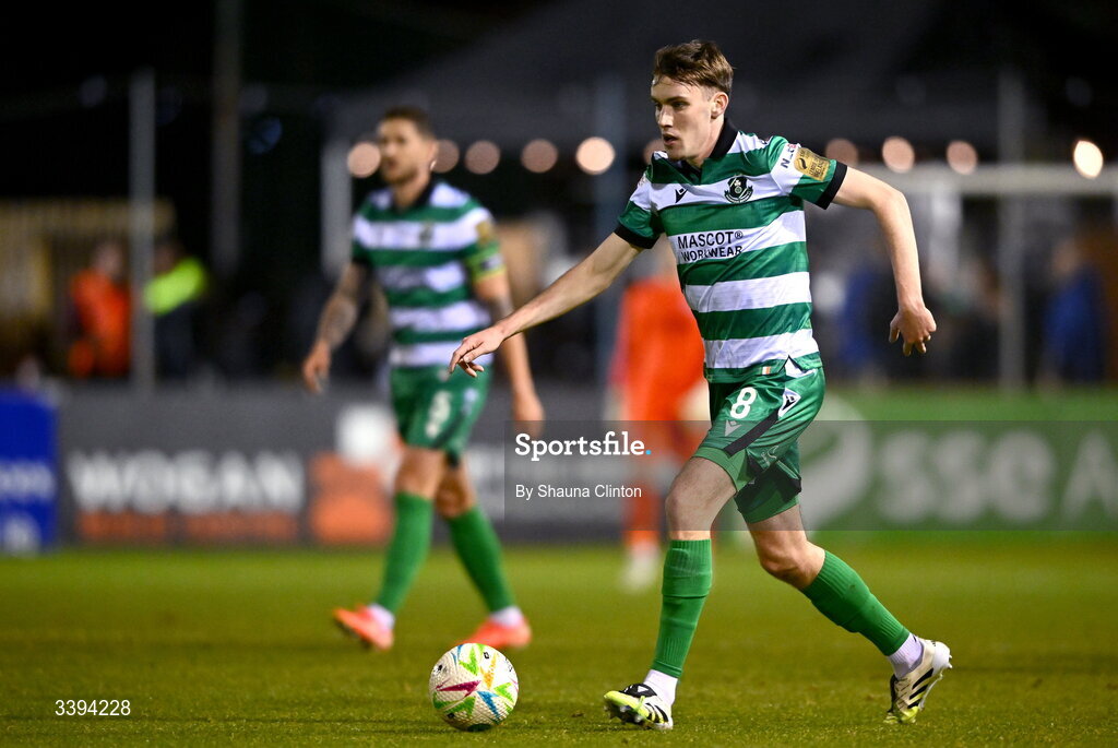 16 March 2026; Matt Healy of Shamrock Rovers during the SSE Airtricity Men's Premier Division match between Drogheda United and Shamrock Rovers at Sullivan & Lambe Park in Drogheda, Louth. Photo by Shauna Clinton/Sportsfile