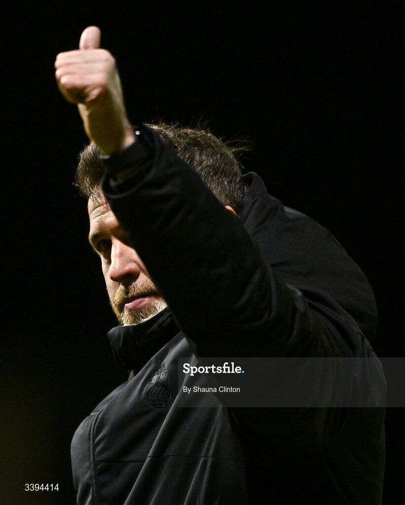 16 March 2026; Shamrock Rovers manager Stephen Bradley after the SSE Airtricity Men's Premier Division match between Drogheda United and Shamrock Rovers at Sullivan & Lambe Park in Drogheda, Louth. Photo by Shauna Clinton/Sportsfile