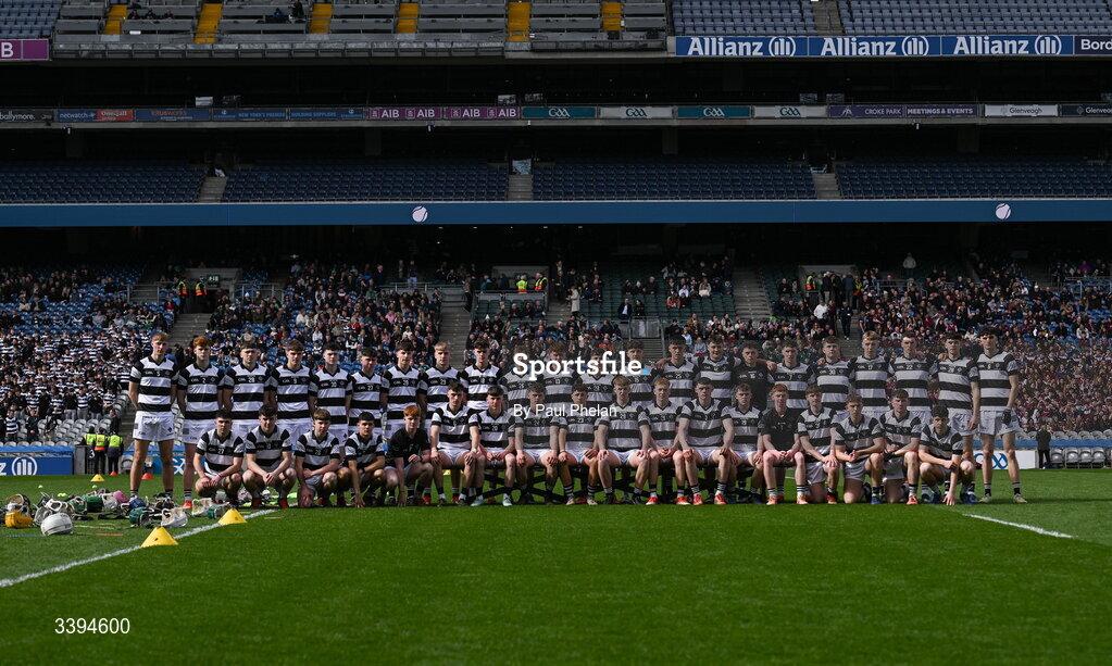 17 March 2026; St Kieran's College squad photo before the Masita GAA Post Primary Schools Croke Cup final match between Presentation College Athenry, Galway, and St Kieran's College, Kilkenny, at Croke Park in Dublin. Photo by Paul Phelan/Sportsfile