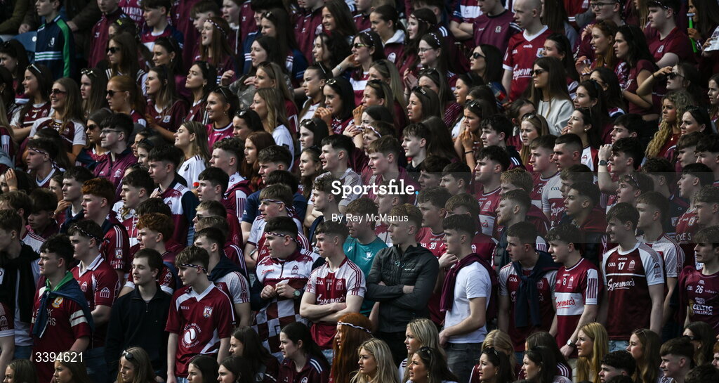 17 March 2026; Athenry supporters during the Masita GAA Post Primary Schools Croke Cup final match between Presentation College Athenry, Galway, and St Kieran's College, Kilkenny, at Croke Park in Dublin. Photo by Ray McManus/Sportsfile