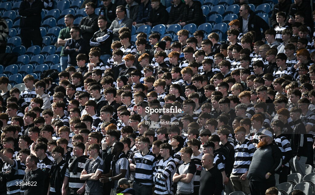 17 March 2026; St Kieran's College supporters  during the Masita GAA Post Primary Schools Croke Cup final match between Presentation College Athenry, Galway, and St Kieran's College, Kilkenny, at Croke Park in Dublin. Photo by Ray McManus/Sportsfile