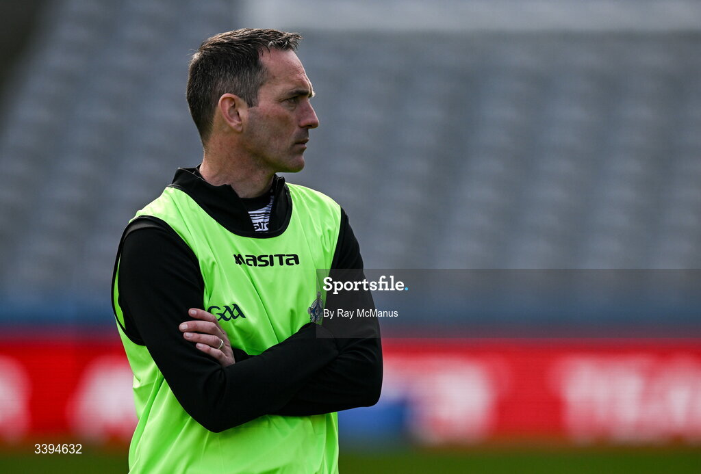 17 March 2026; St Kieran's College manager Brian Dowling before the Masita GAA Post Primary Schools Croke Cup final match between Presentation College Athenry, Galway, and St Kieran's College, Kilkenny, at Croke Park in Dublin. Photo by Ray McManus/Sportsfile