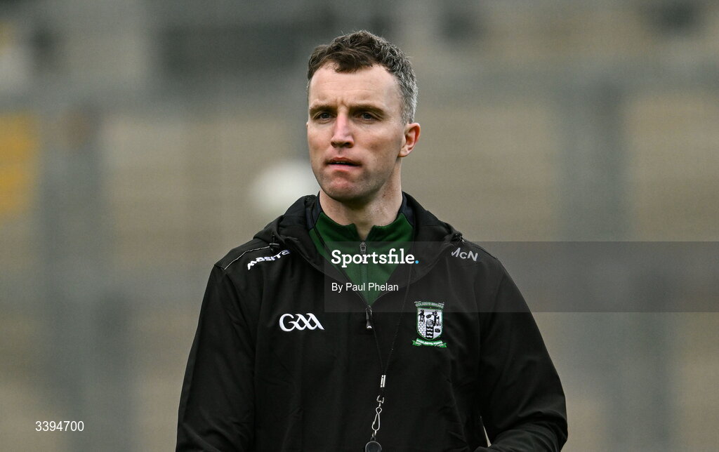 17 March 2026; Coláiste Mhuire, Mullingar manager Dean McNicholas before the Masita GAA Post Primary Schools Hogan Cup final match between Coláiste Mhuire Mullingar, Westmeath, and Tralee CBS, Kerry, at Croke Park in Dublin. Photo by Paul Phelan/Sportsfile