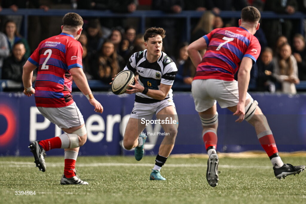 18 March 2026; David Nolan of Presentation Brothers College during the Pinergy Munster Schools Boys Senior Cup final match between Presentation Brothers College, Cork and St. Munchin’s College, Limerick at Virgin Media Park in Cork. Photo by Paul Phelan/Sportsfile