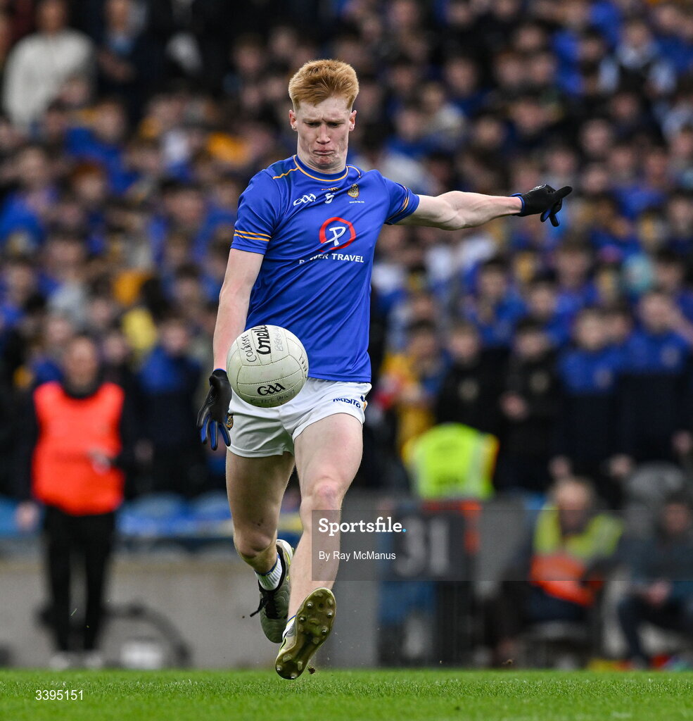 17 March 2026; Eoin O’Flaherty of Tralee CBS during the Masita GAA Post Primary Schools Hogan Cup final match between Coláiste Mhuire Mullingar, Westmeath, and Tralee CBS, Kerry,  at Croke Park in Dublin. Photo by Ray McManus/Sportsfile