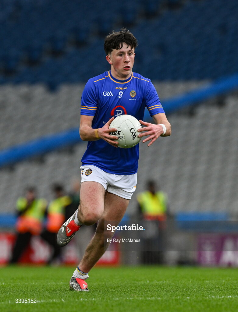 17 March 2026; Cian McKenna of Tralee CBS during the Masita GAA Post Primary Schools Hogan Cup final match between Coláiste Mhuire Mullingar, Westmeath, and Tralee CBS, Kerry,  at Croke Park in Dublin. Photo by Ray McManus/Sportsfile