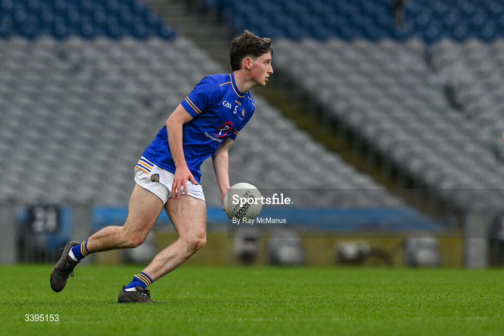 17 March 2026; Fionnán Ryan of Tralee CBS during the Masita GAA Post Primary Schools Hogan Cup final match between Coláiste Mhuire Mullingar, Westmeath, and Tralee CBS, Kerry,  at Croke Park in Dublin. Photo by Ray McManus/Sportsfile