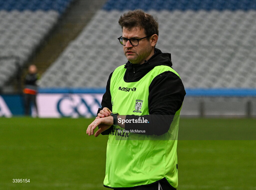 17 March 2026; Coláiste Mhuire Mullingar selector Matthew Kearney during the Masita GAA Post Primary Schools Hogan Cup final match between Coláiste Mhuire Mullingar, Westmeath, and Tralee CBS, Kerry,  at Croke Park in Dublin. Photo by Ray McManus/Sportsfile