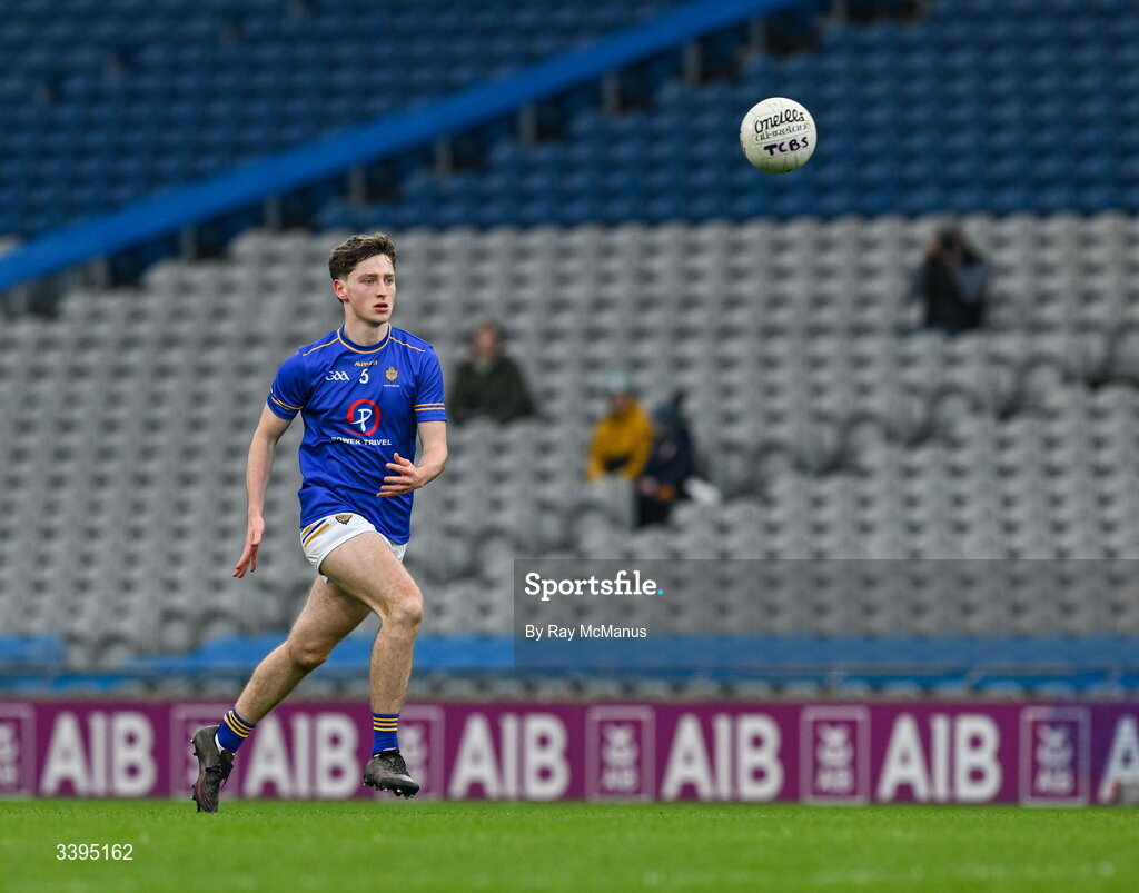 17 March 2026; Fionnán Ryan of Tralee CBS during the Masita GAA Post Primary Schools Hogan Cup final match between Coláiste Mhuire Mullingar, Westmeath, and Tralee CBS, Kerry,  at Croke Park in Dublin. Photo by Ray McManus/Sportsfile