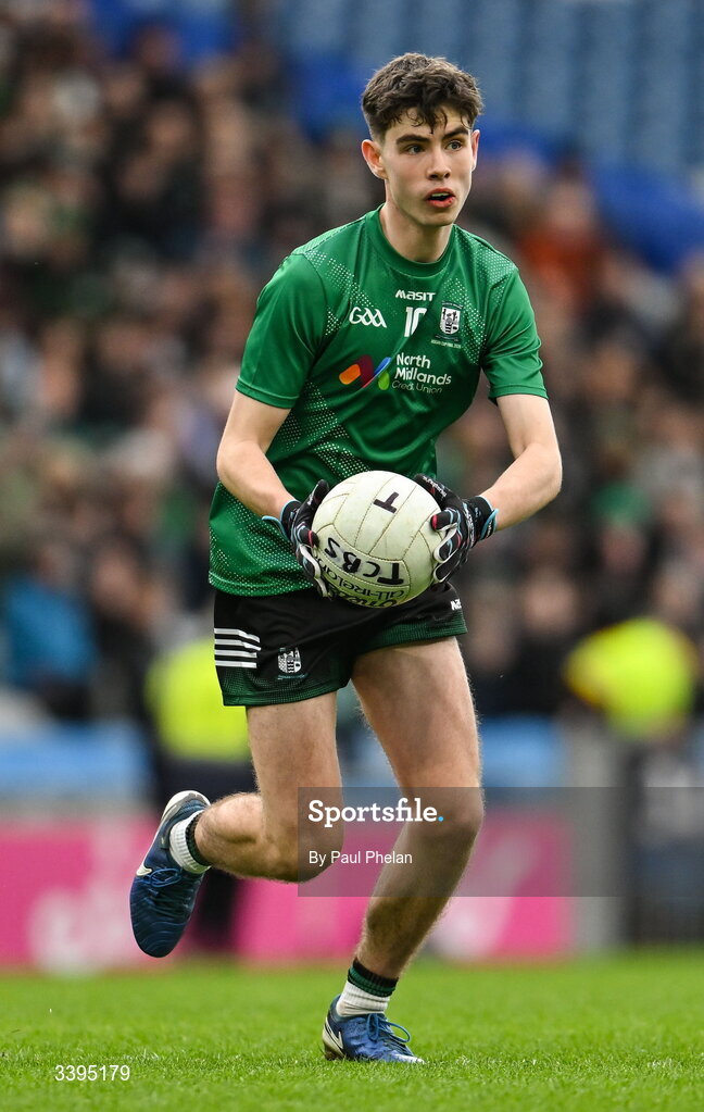 17 March 2026; Paul Keating of Coláiste Mhuire, Mullingar during the Masita GAA Post Primary Schools Hogan Cup final match between Coláiste Mhuire Mullingar, Westmeath, and Tralee CBS, Kerry, at Croke Park in Dublin. Photo by Paul Phelan/Sportsfile
