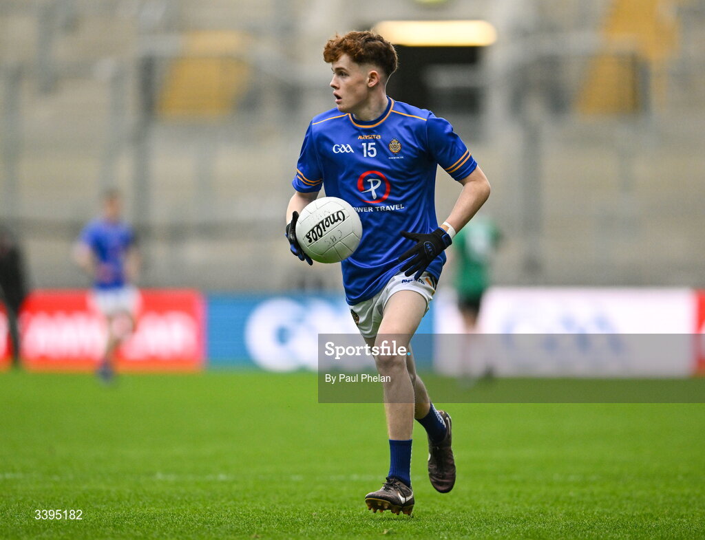 17 March 2026; Nick Lacey of Tralee CBS during the Masita GAA Post Primary Schools Hogan Cup final match between Coláiste Mhuire Mullingar, Westmeath, and Tralee CBS, Kerry, at Croke Park in Dublin. Photo by Paul Phelan/Sportsfile