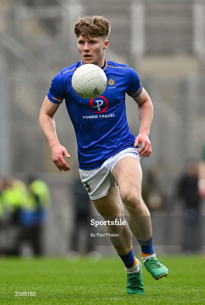 17 March 2026; Máirtín McKivergan of Tralee CBS during the Masita GAA Post Primary Schools Hogan Cup final match between Coláiste Mhuire Mullingar, Westmeath, and Tralee CBS, Kerry, at Croke Park in Dublin. Photo by Paul Phelan/Sportsfile