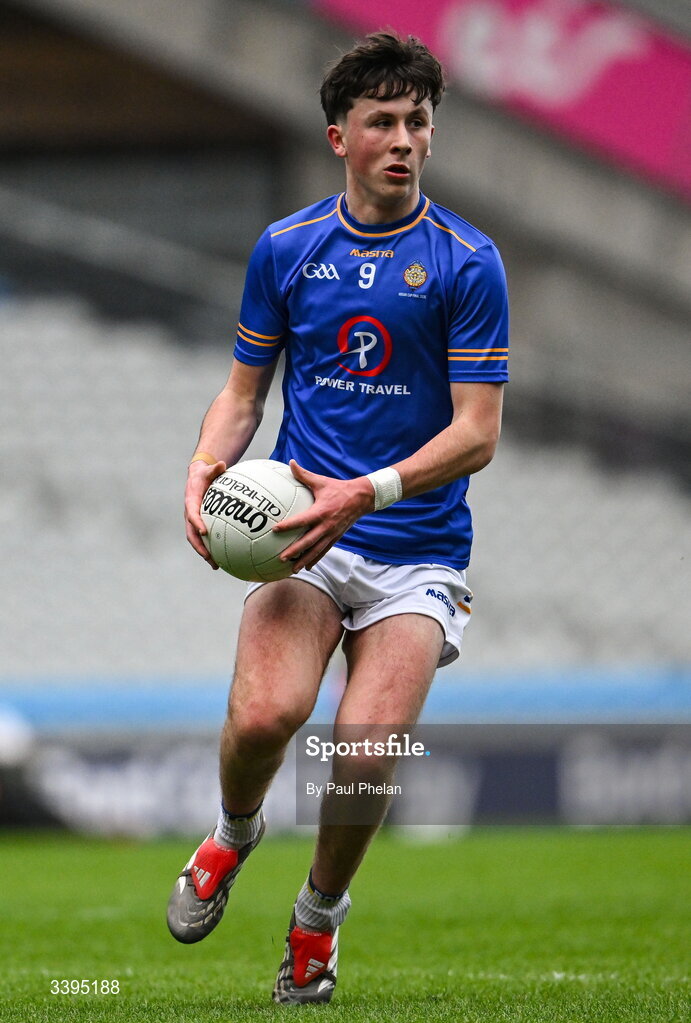 17 March 2026; Cian McKenna of Tralee CBS during the Masita GAA Post Primary Schools Hogan Cup final match between Coláiste Mhuire Mullingar, Westmeath, and Tralee CBS, Kerry, at Croke Park in Dublin. Photo by Paul Phelan/Sportsfile