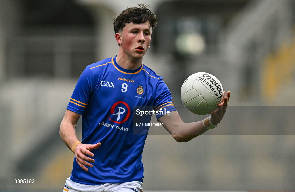17 March 2026; Cian McKenna of Tralee CBS during the Masita GAA Post Primary Schools Hogan Cup final match between Coláiste Mhuire Mullingar, Westmeath, and Tralee CBS, Kerry, at Croke Park in Dublin. Photo by Paul Phelan/Sportsfile