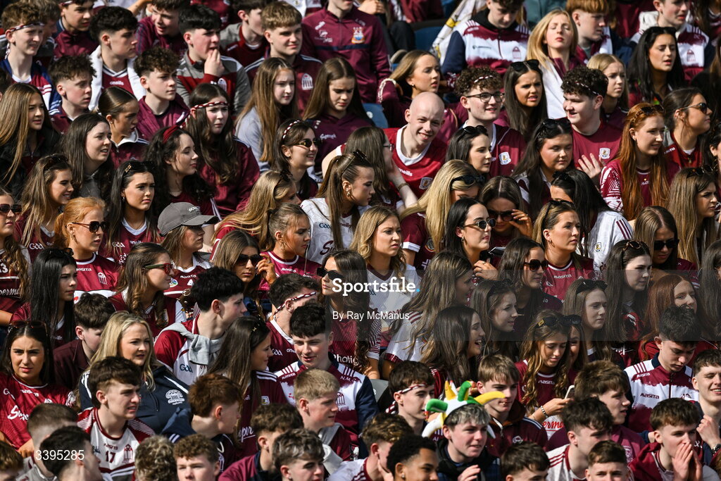17 March 2026; Presentation College Athenry supporters before the Masita GAA Post Primary Schools Croke Cup final match between Presentation College Athenry, Galway, and St Kieran's College, Kilkenny, at Croke Park in Dublin. Photo by Ray McManus/Sportsfile