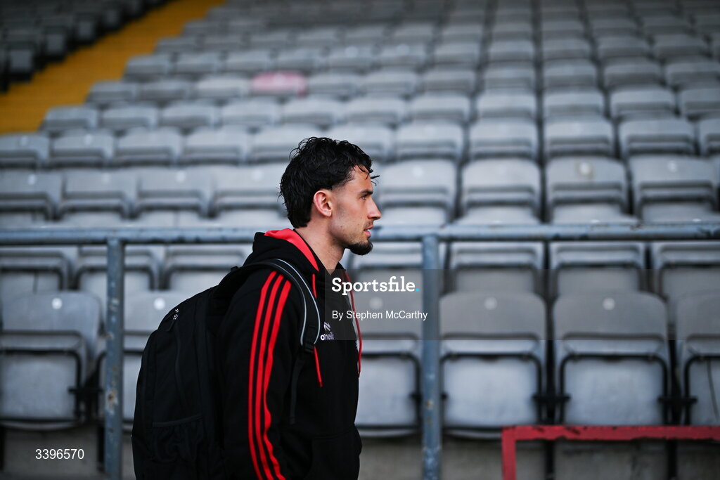 20 March 2026; Connor Parsons of Bohemians arrives for the SSE Airtricity Men's Premier Division match between Bohemians and Dundalk at Dalymount Park in Dublin. Photo by Stephen McCarthy/Sportsfile