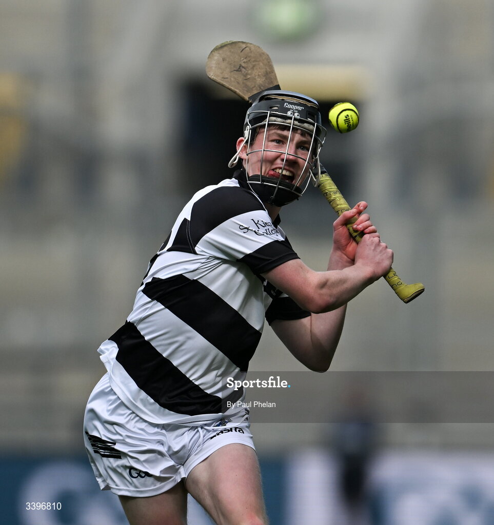 17 March 2026; Brian Hickey of St Kieran's College shoots during the Masita GAA Post Primary Schools Croke Cup final match between Presentation College Athenry, Galway, and St Kieran's College, Kilkenny, at Croke Park in Dublin. Photo by Paul Phelan/Sportsfile