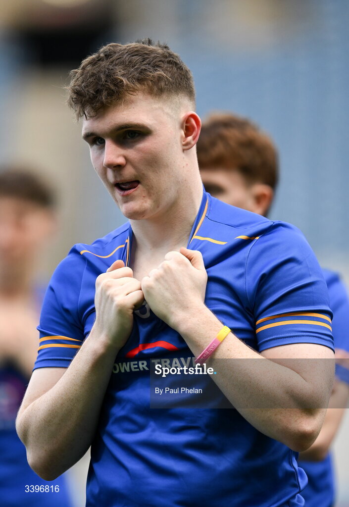 17 March 2026; Eoin Moriarty of Tralee CBS is dejected at full-time during the Masita GAA Post Primary Schools Hogan Cup final match between Coláiste Mhuire Mullingar, Westmeath, and Tralee CBS, Kerry, at Croke Park in Dublin. Photo by Paul Phelan/Sportsfile
