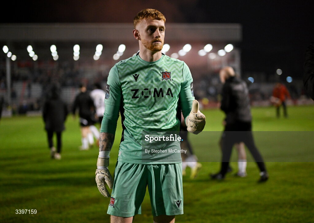 20 March 2026; Dundalk goalkeeper Enda Minogue after the SSE Airtricity Men's Premier Division match between Bohemians and Dundalk at Dalymount Park in Dublin. Photo by Stephen McCarthy/Sportsfile