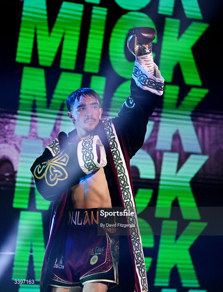 20 March 2026; Michael Conlan arrives before his WBC featherweight title defence against Kevin Walsh at the SSE Arena in Belfast. Photo by David Fitzgerald/Sportsfile
