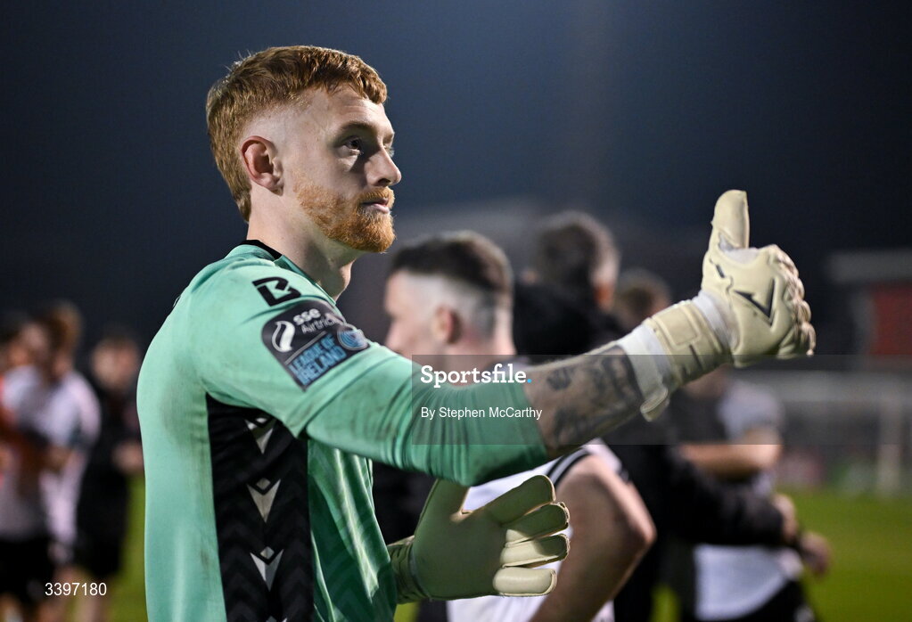 20 March 2026; Dundalk goalkeeper Enda Minogue after the SSE Airtricity Men's Premier Division match between Bohemians and Dundalk at Dalymount Park in Dublin. Photo by Stephen McCarthy/Sportsfile