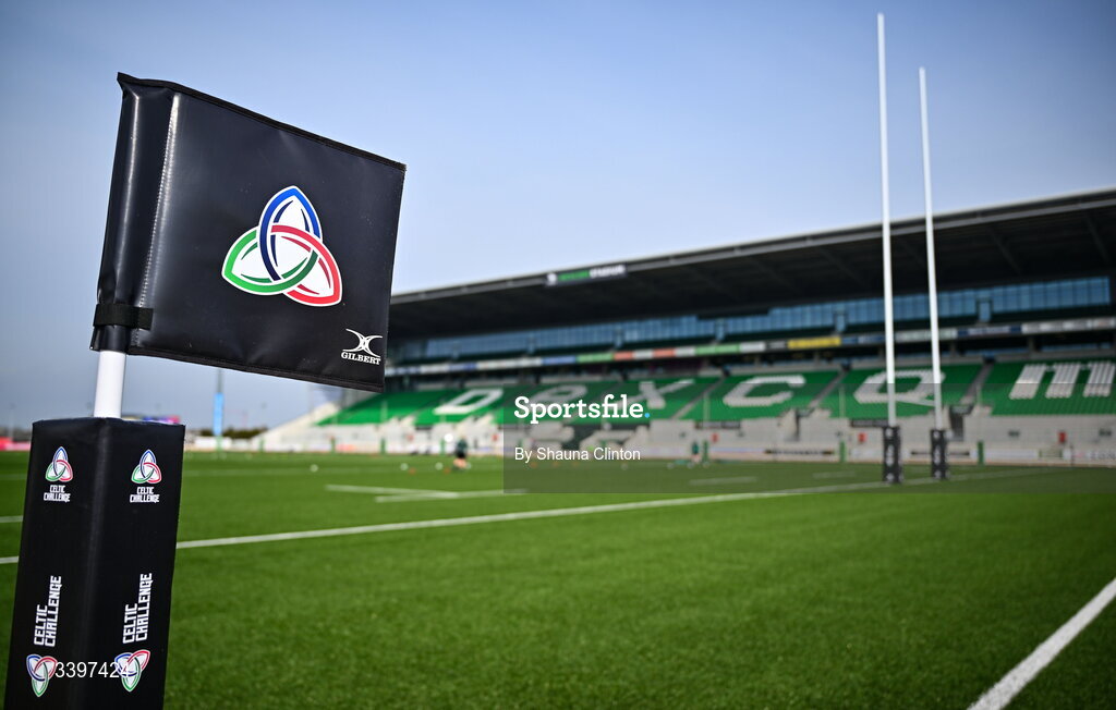 21 March 2026; A general view before the Celtic Challenge semi-final match between Wolfhounds and Brython Thunder at Dexcom Stadium in Galway. Photo by Shauna Clinton/Sportsfile