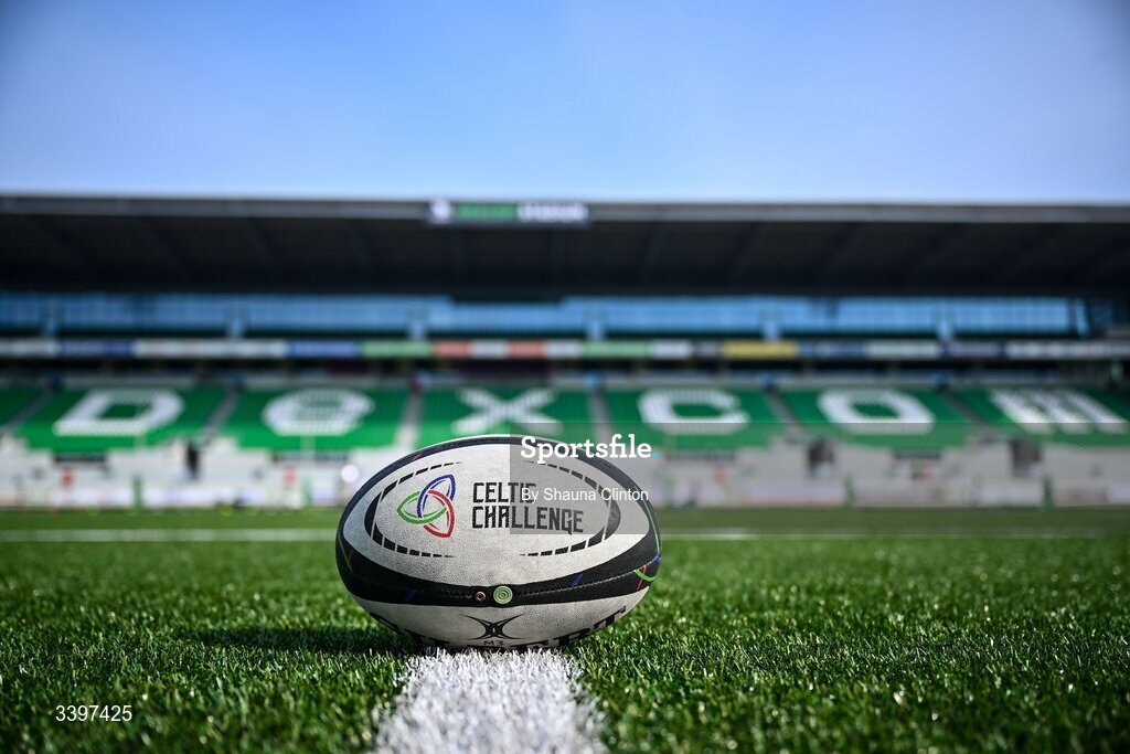 21 March 2026; A general view before the Celtic Challenge semi-final match between Wolfhounds and Brython Thunder at Dexcom Stadium in Galway. Photo by Shauna Clinton/Sportsfile
