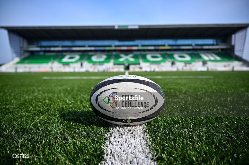 21 March 2026; A general view before the Celtic Challenge semi-final match between Wolfhounds and Brython Thunder at Dexcom Stadium in Galway. Photo by Shauna Clinton/Sportsfile
