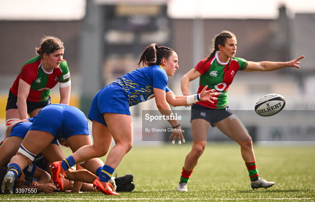 21 March 2026; Sian Jones of Gwalia Lightning during the Celtic Challenge semi-final match between Clovers and Gwalia Lightning at Dexcom Stadium in Galway. Photo by Shauna Clinton/Sportsfile