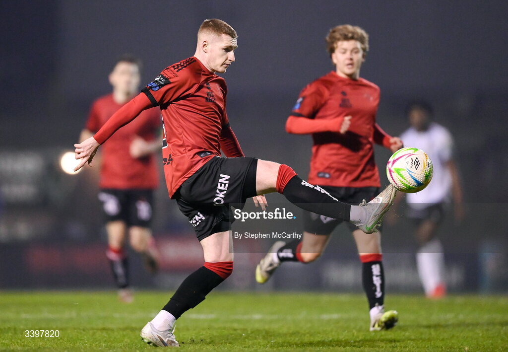 20 March 2026; Ross Tierney of Bohemians during the SSE Airtricity Men's Premier Division match between Bohemians and Dundalk at Dalymount Park in Dublin. Photo by Stephen McCarthy/Sportsfile