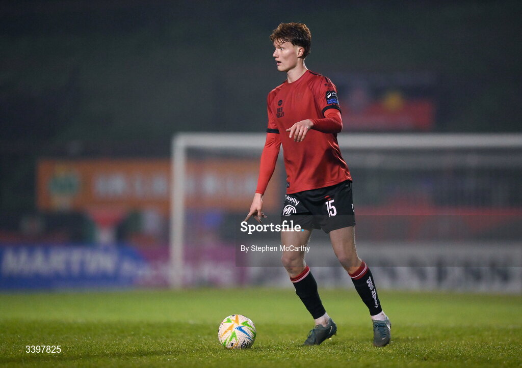 20 March 2026; Senan Mullen of Bohemians during the SSE Airtricity Men's Premier Division match between Bohemians and Dundalk at Dalymount Park in Dublin. Photo by Stephen McCarthy/Sportsfile