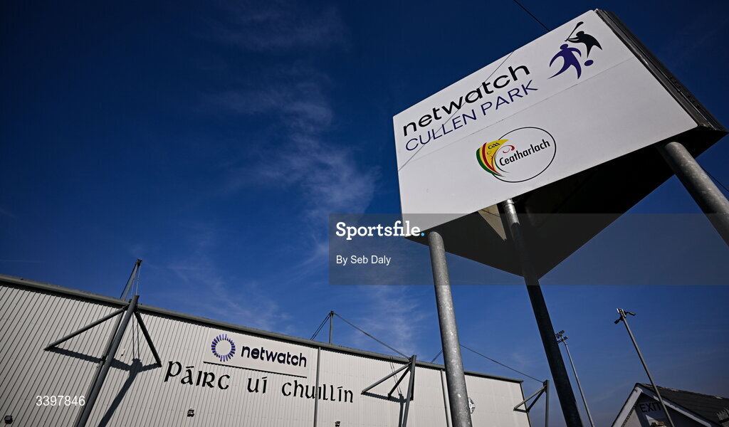 21 March 2026; A general view outside of the stadium before the Allianz Hurling League Division 1B match between Carlow and Dublin at Netwatch Cullen Park in Carlow. Photo by Seb Daly/Sportsfile