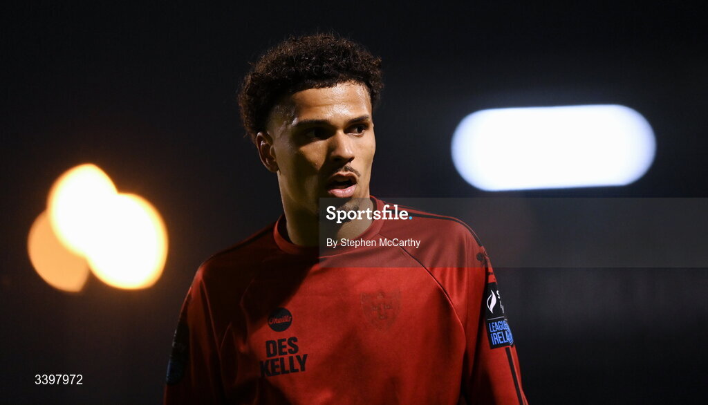 20 March 2026; Zane Myers of Bohemians during the SSE Airtricity Men's Premier Division match between Bohemians and Dundalk at Dalymount Park in Dublin. Photo by Stephen McCarthy/Sportsfile