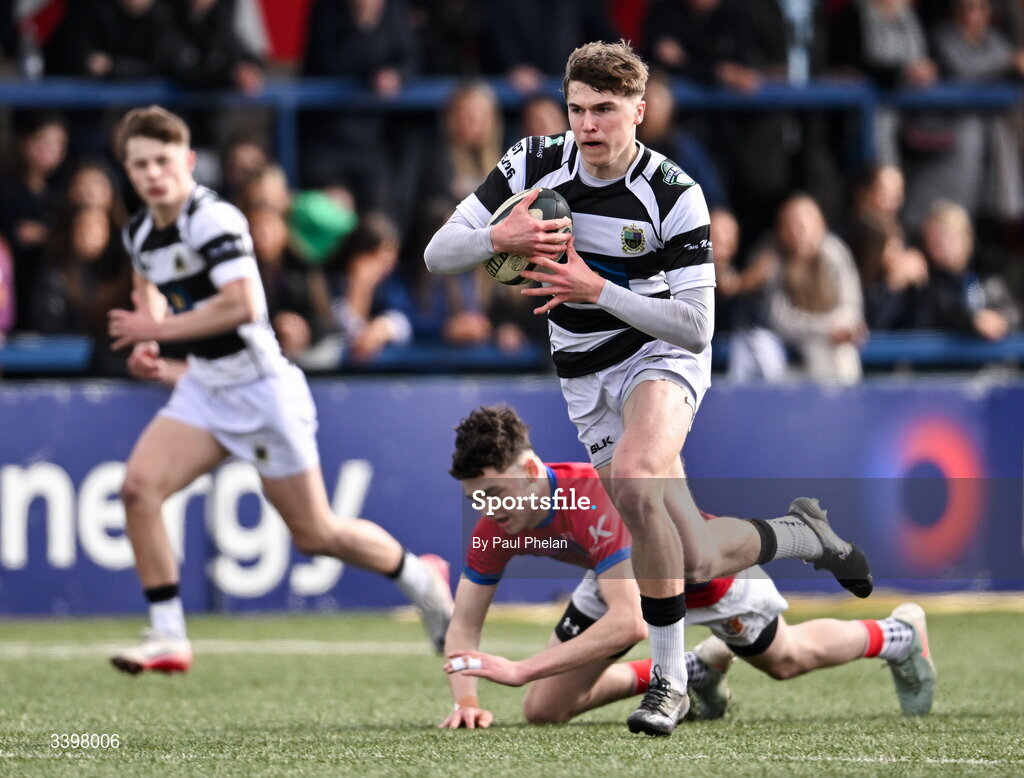 18 March 2026; Daniel Murphy of Presentation Brothers College makes a break during the Pinergy Munster Schools Boys Senior Cup final match between Presentation Brothers College, Cork and St. Munchin’s College, Limerick at Virgin Media Park in Cork. Photo by Paul Phelan/Sportsfile