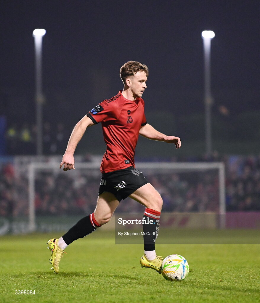 20 March 2026; Darragh Power of Bohemians during the SSE Airtricity Men's Premier Division match between Bohemians and Dundalk at Dalymount Park in Dublin. Photo by Stephen McCarthy/Sportsfile