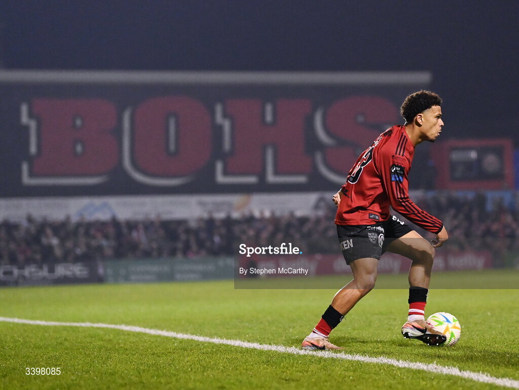 20 March 2026; Zane Myers of Bohemians during the SSE Airtricity Men's Premier Division match between Bohemians and Dundalk at Dalymount Park in Dublin. Photo by Stephen McCarthy/Sportsfile