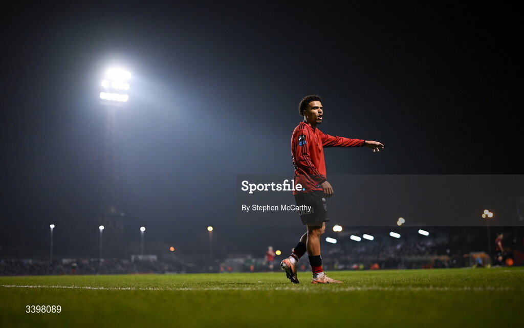 20 March 2026; Zane Myers of Bohemians during the SSE Airtricity Men's Premier Division match between Bohemians and Dundalk at Dalymount Park in Dublin. Photo by Stephen McCarthy/Sportsfile