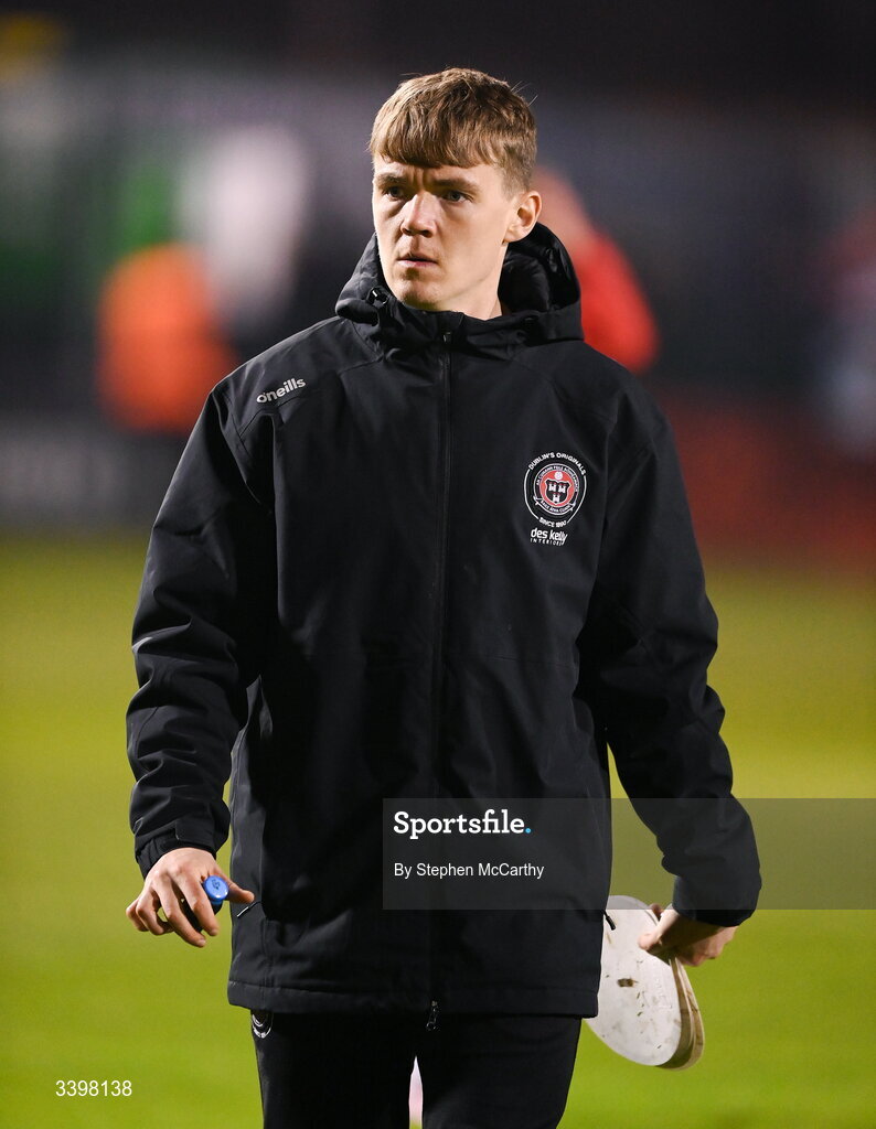 20 March 2026; Strength and conditioning coach Ciaran O'Reilly  before the SSE Airtricity Men's Premier Division match between Bohemians and Dundalk at Dalymount Park in Dublin. Photo by Stephen McCarthy/Sportsfile
