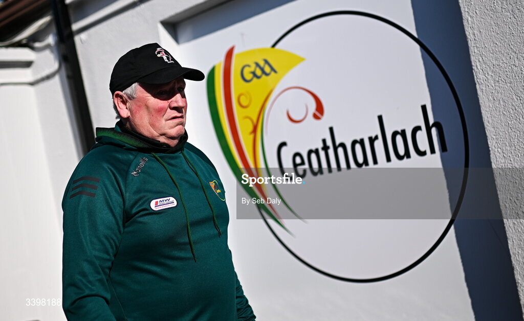 21 March 2026; Carlow manager Pat Bennett before the Allianz Hurling League Division 1B match between Carlow and Dublin at Netwatch Cullen Park in Carlow. Photo by Seb Daly/Sportsfile