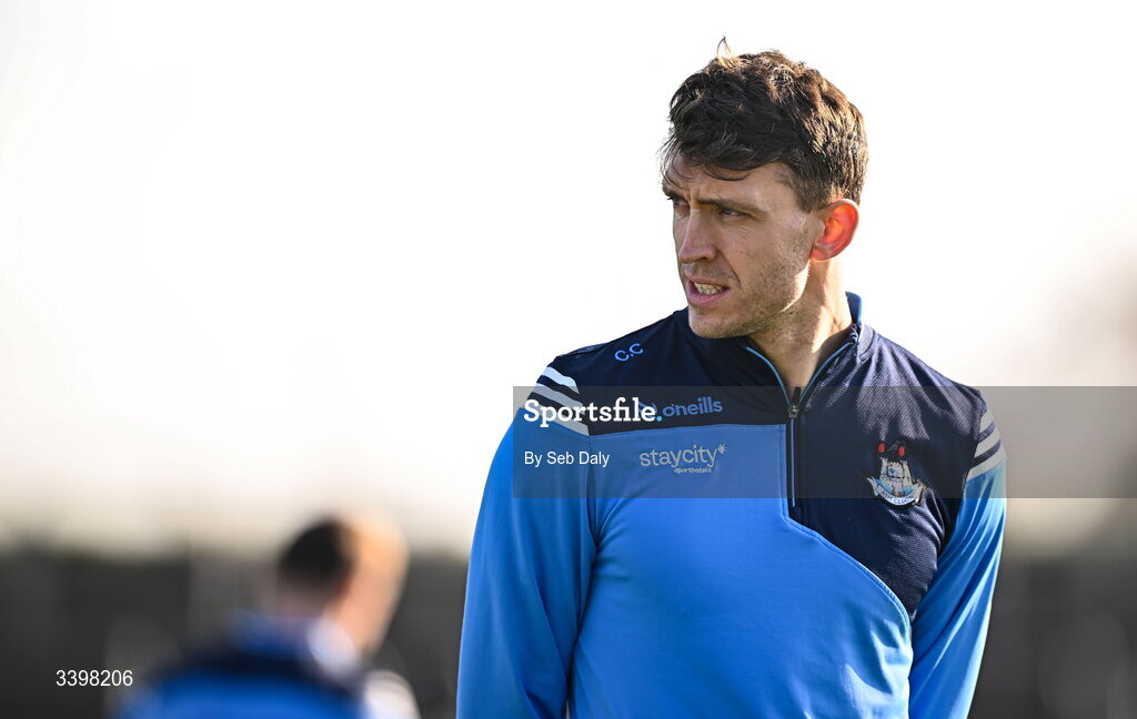 21 March 2026; Dublin captain Chris Crummey before the Allianz Hurling League Division 1B match between Carlow and Dublin at Netwatch Cullen Park in Carlow. Photo by Seb Daly/Sportsfile