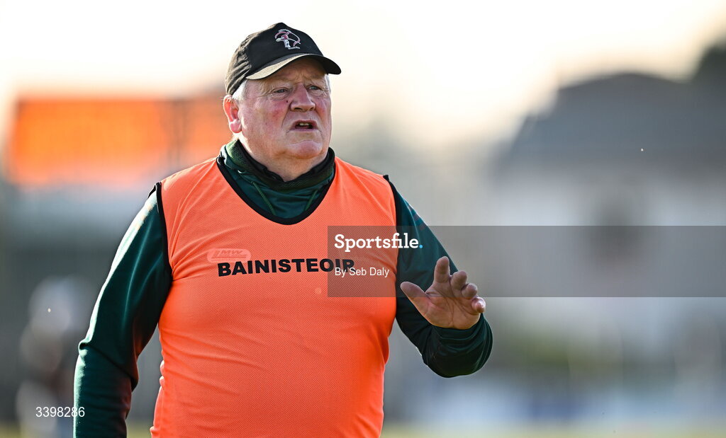 21 March 2026; Carlow manager Pat Bennett before the Allianz Hurling League Division 1B match between Carlow and Dublin at Netwatch Cullen Park in Carlow. Photo by Seb Daly/Sportsfile