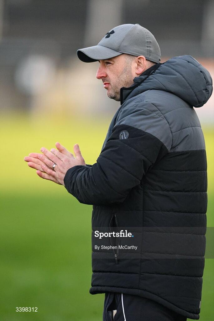 21 March 2026; Galway manager Daniel Moynihan during the Lidl Ladies National Football League Division 1 Round 6 match between Galway and Dublin at Tuam Stadium in Tuam, Galway. Photo by Stephen McCarthy/Sportsfile
