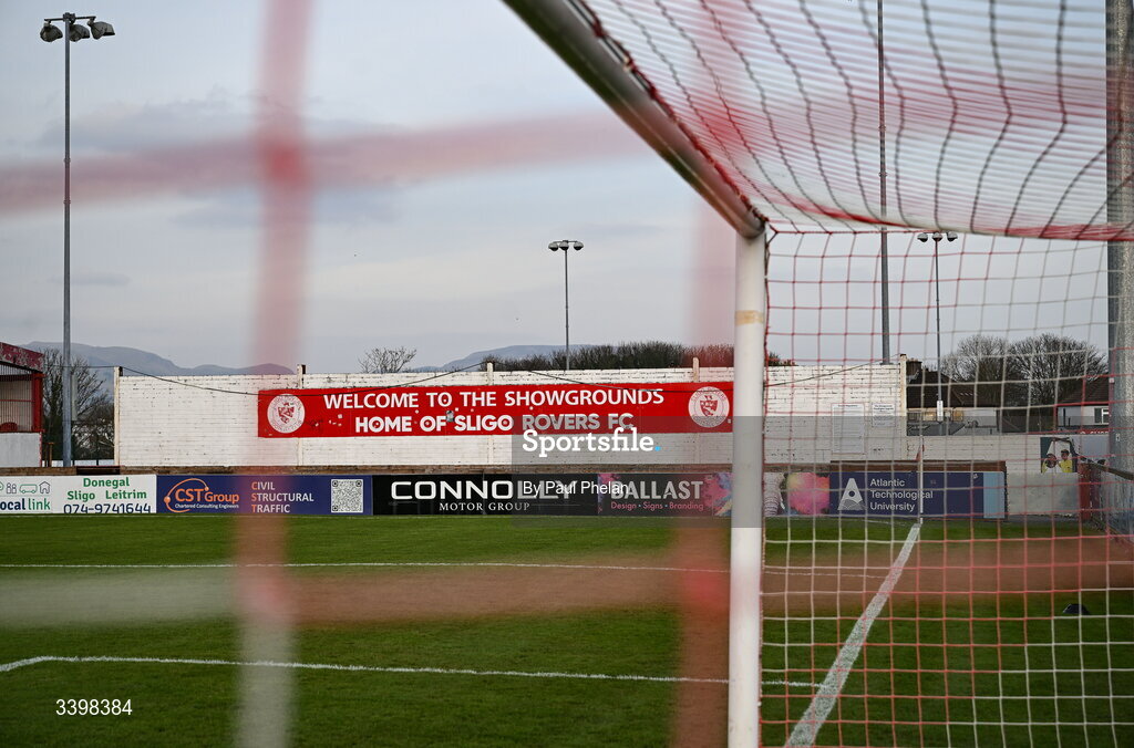 21 March 2026; A general view of The Showgrounds before the SSE Airtricity Men's Premier Division match between Sligo Rovers and Shelbourne at The Showgrounds in Sligo. Photo by Paul Phelan/Sportsfile