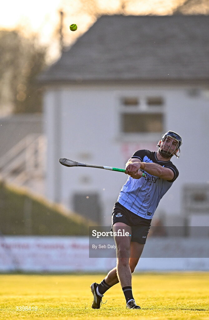 21 March 2026; John Hetherton of Dublin scores a point during the Allianz Hurling League Division 1B match between Carlow and Dublin at Netwatch Cullen Park in Carlow. Photo by Seb Daly/Sportsfile